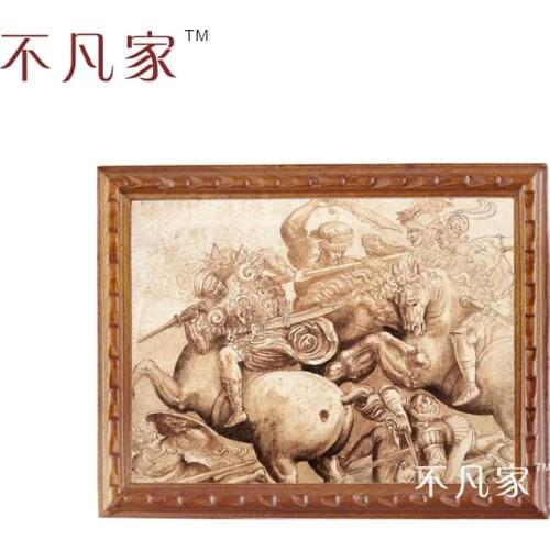 Wholesale 1:12 scale dollhouse miniatue Classical ancient warriors oil painting B-13