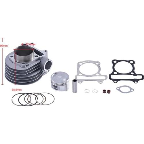 57.4mm Big Bore Kit Cylinder Piston Rings Kit For GY6 150cc 157cc 157QMJ 1P57QMJ Chinese Scooter Moped ATV Go-Kart