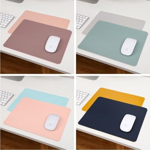 21x26cm Mouse Pad Cute Double-sided Mat for Mouse Office Mat for Mice Kawaii PU Leather Waterproof Cup Mats Deskpad Girls