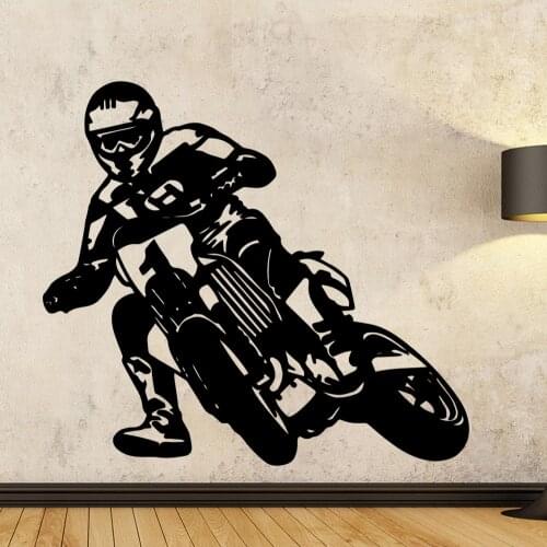 Pretty Motorcycle Wall Stickers Self Adhesive Art Wallpaper Wall Stickers For Kids Rooms Wall Decoration