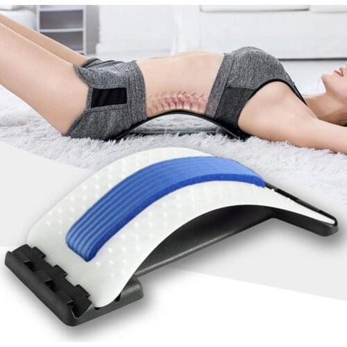 Back Massager Relax Stretcher Lumbar Support Back Stretch Equipment Spine Pain Relief Chiropractic Relieve Back Pain Relaxation
