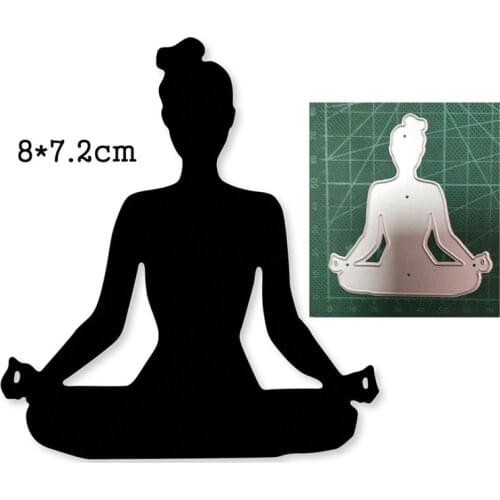 2021 metal cutting dies cut die mold Woman Yoga Ponder decoration Scrapbook paper craft knife mould blade punch stencils dies