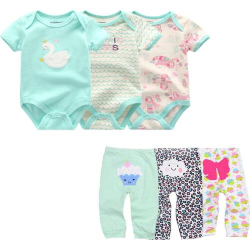 Cute Bodysuits+Pants Baby Boy Girl Clothing Sets 0-12M Baby Boy Girl Clothes Unisex Newborn Baby Cotton Roupa de bebe