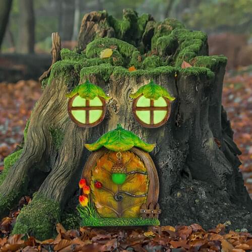 Miniature Fairy Gnome Window Door Elf For Yard Garden Sculpture Statues Garden Decoration Outdoor Fairy Statue Nain De Jardin