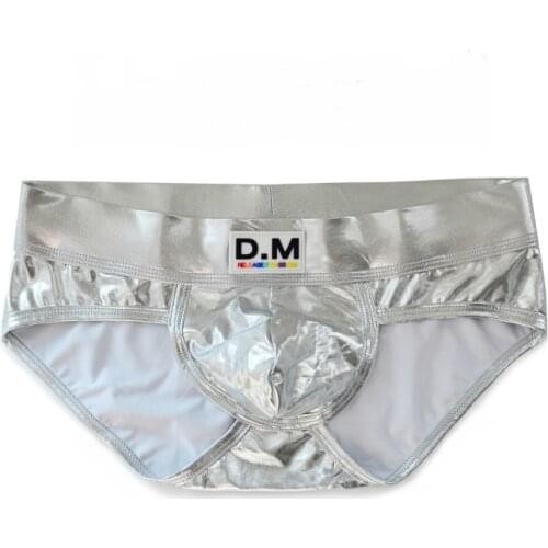 Male Panties Low Waist Men Underwear Penis Briefs Sexy Exotic Comfortable Underpants Breathable Male Underpants Leather Briefs