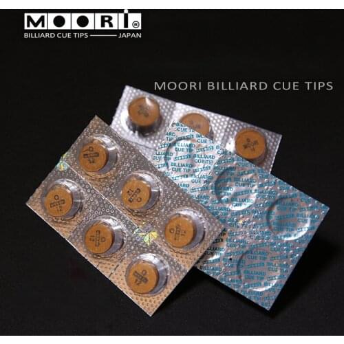 Original Imported Moor Billiard Tip Pool Cue Tips High Quality 8 Multi-layer GINA Tip Professional Durable Billiard Accessories
