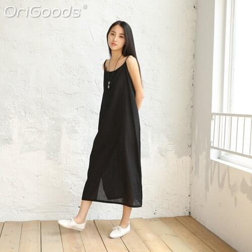 Черные летние платья ORIGOODS China At AliExpress