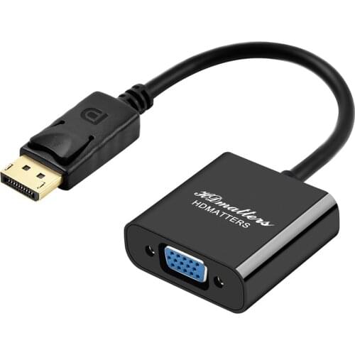 Displayport DP to VGA cable converter adapter Displayport in to VGA female out for DP dell lenovo pc monitors