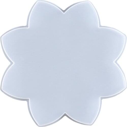 DIY Crafts Crystal Epoxy Resin Mold Lotus Coaster Tray Cup Mat Silicone Mould