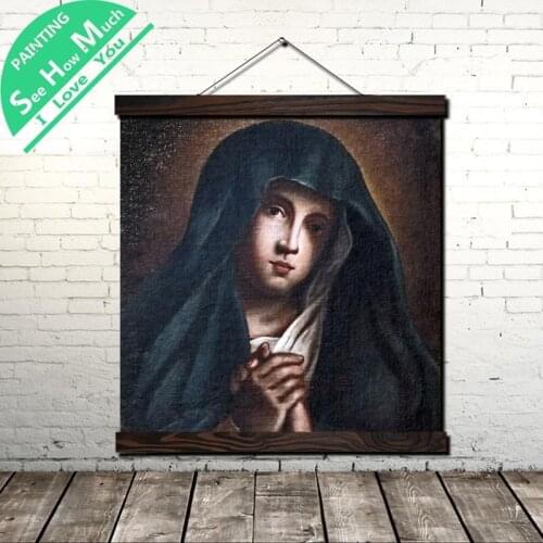 May the Lord Bless Scroll Painting Canvas Vintage Poster and Prints Wall Art Picture Living Room Bedroom Farmhouse Decoration