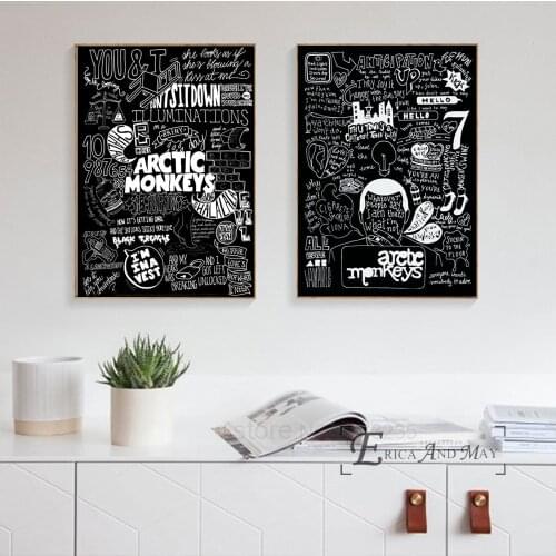 Arctic Monkeys Music Band Quotes Posters And Prints Canvas Painting Pictures On The Wall Abstract Decorative Home Decor Cuadros