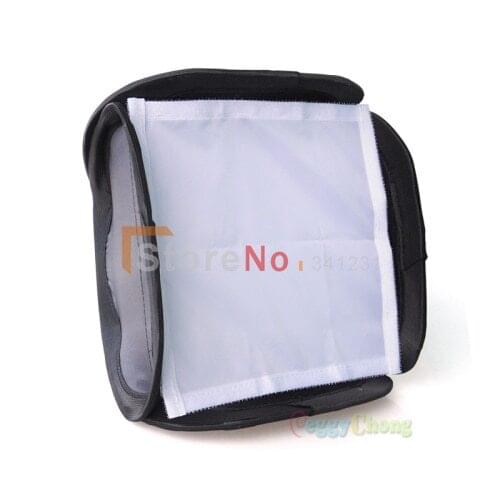 Camera Flash Diffuser 23cm Mini Portable 9inch Softbox Diffuser for Flash/Speedlite/Speedlight 23x23cm