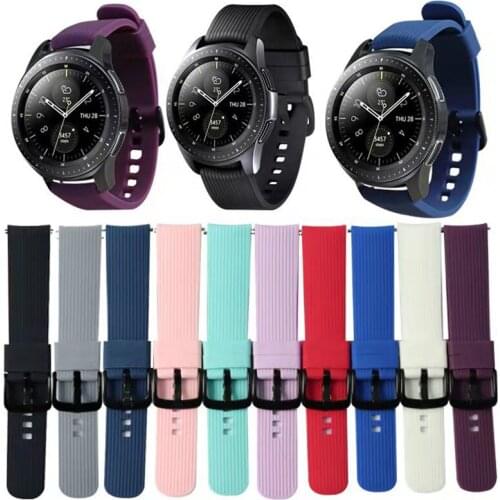 Silicone 20mm band Strap For Samsung Galaxy Watch 3 41mm 42mm Active 2 Gear S2 Smartwatch Wristband For Amazfit GTS 2 Mini Bip