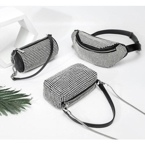 Chic 2021 Luxury Brand Designer Diamonds Evening Handbags For Women Biling Shiny Rhinestone Mini Bags Girls Ladies Crystal Bag