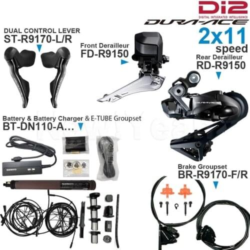 SHIMANO DURA-ACE R9150 2x11speed Groupset with R9170 DI2 Shifters Brake R9150 Front Rear Derailleur and E-TUBE PROJECT