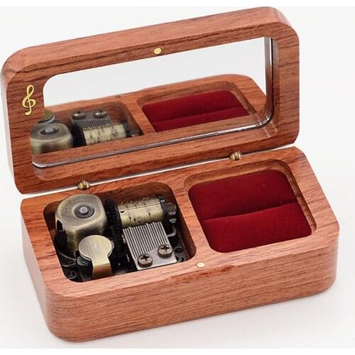 Sinzyo solid wood jewelry box ring music box for new year Christmas wedding and birthday Gift You are my sunshine