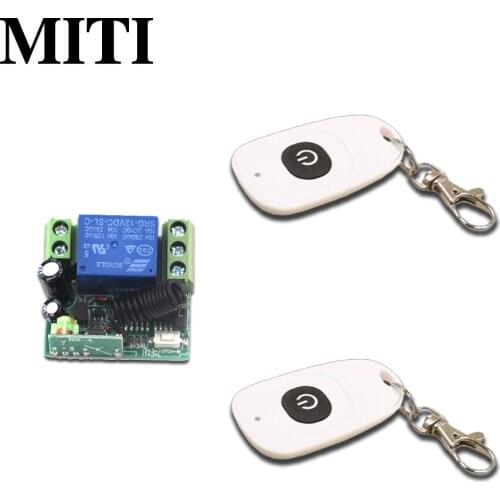 DC12V 1CH RF Wireless Smart Home Remote Control Switch System 2Transmitter +1Receiver Learning Code High Quality Remote Control