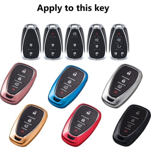 Smart TPU Soft Protective key Case Shell Cover for Chevrolet Cruze Impala EQUINOX Camaro Malibu Sonic VOLT TRAX BOLT
