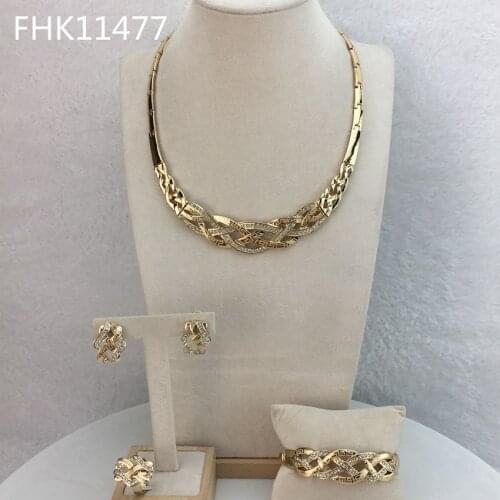 Yuminglai Unique Jewelry African Fashion Jewelry Sets for Women FHK11477