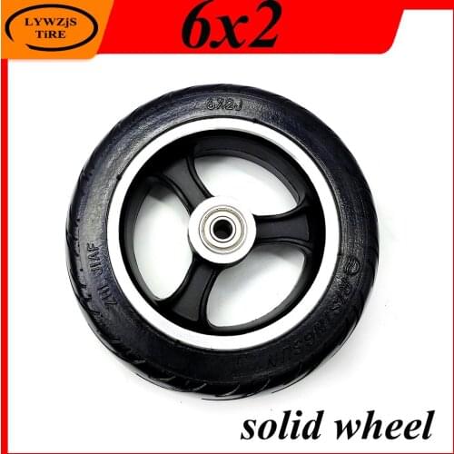 Explosion-proof 6 Inch Wheel 6x2 Solid Tire Wheel with Alloy Rim for Fast Wheel F0,jackhot,Nes Carbon Fiber Scooter