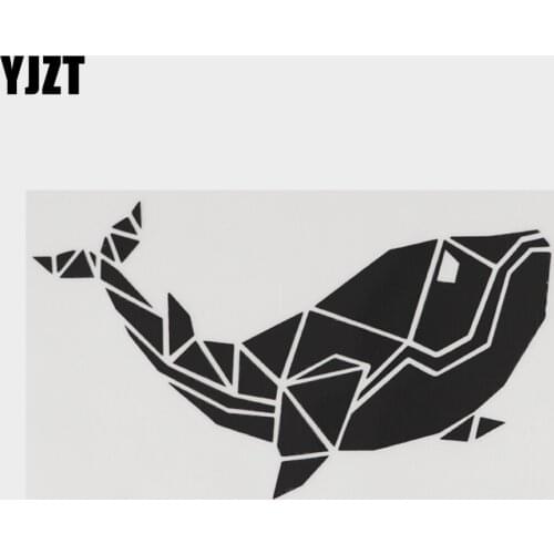 YJZT 15.8CM×9.1CM Personality Mysterious Pattern Whale Decal Car Sticker Vinyl 18A-0114