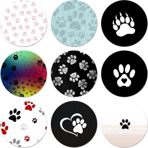 Cute Dogs Dog paw Icons Pins Badge Decoration Brooches Metal Badges For Backpack Decoration 58mm