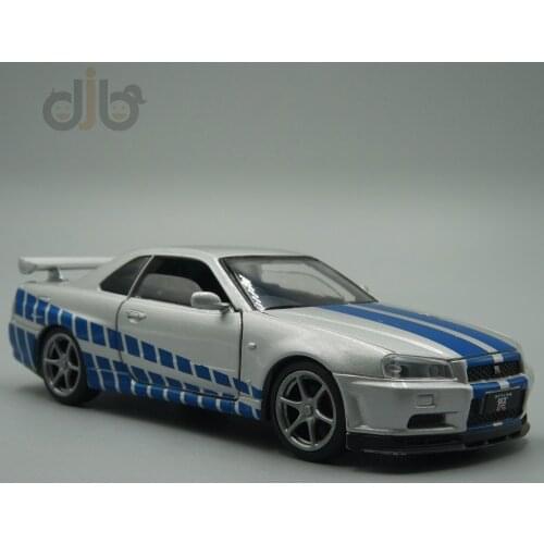 1:32 Diecast Model Toy Skyline GTR 34 Pull Back Car With Sound & Light