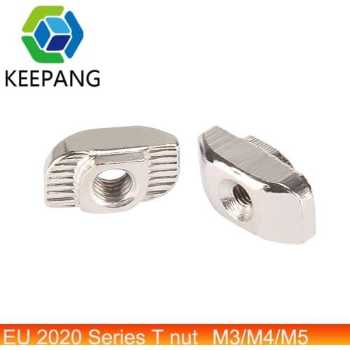 10/20/50pcs EU 2020 Aluminum Extrusion M3/M4/M5 for 20 Series T Nut Hammer Slot T-nut Sliding Nut Fasten Connector