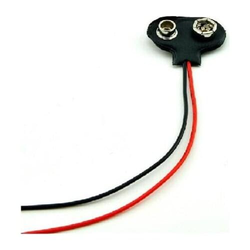 10pcs 9V PP3 9Volt battery snap on clip connector T-Type Holder Lead Wire