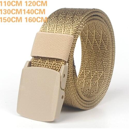 100-160CM Men Belt Quick Drying Smooth Buckle Imitation Nylon Thickened Over Security Tactical Women Belt Thickening Black Green
