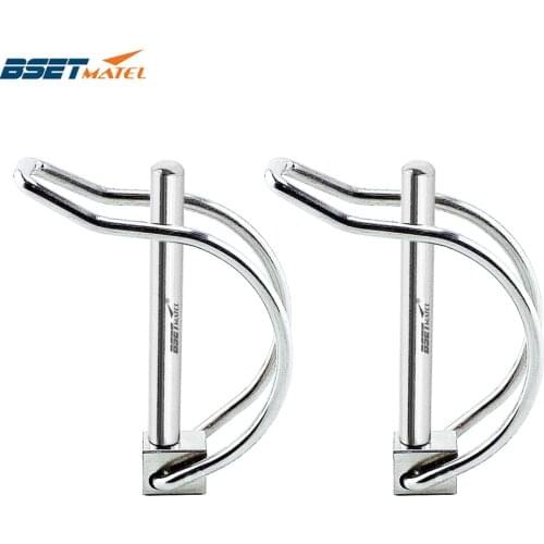 2X Stainless Steel 316 Quick Lock Release Trailer Towing Coupler Safety Pin Bicycle Stroller Cargo Stage leg Hitch Hook Clip