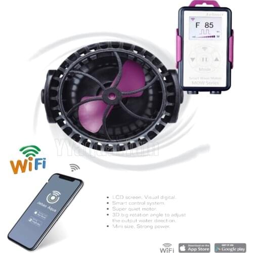 2021 Jebao WIFI Wave Pump With LCD Display Controller Aquarium Marine Reef Wavemaker, MOW Series MOW-3,MOW-5,MOW-9,MOW-16,MOW-22