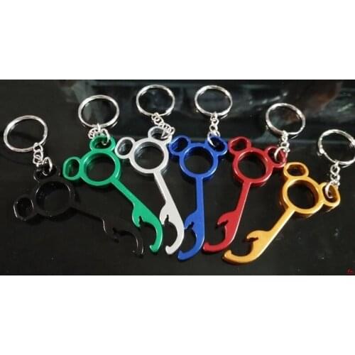 400pcs/lot New Laser Engraving Aluminum Alloy Mini Bottle Opener Opener Keyring 7*3.5cm Party Wedding gift