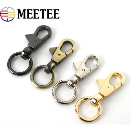 5/10pcs 15x55mm O Ring Metal Strap Buckles Dog Collar Webbing Handbag Hanger Lobster Clasps Keychain Swivel Hook DIY Accessories
