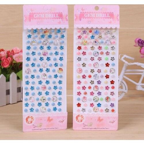 5Pcs/lot Crystal Diamond Sticker DIY Decal Mobile Art Self Adhesive Scrapbooking Stickers Kids Toy