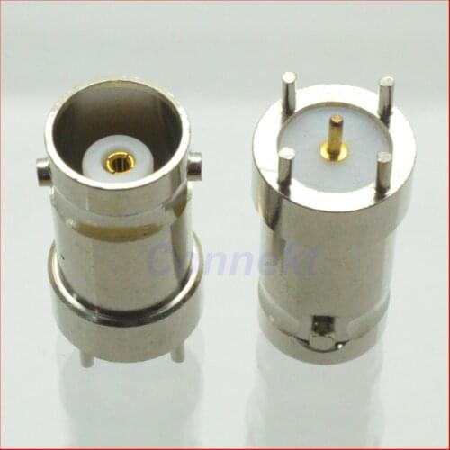 50pcs/lot BNC female jack center solder PCB mount RF connector