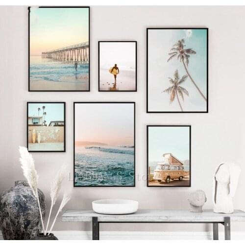 5D DIY Full Drill Diamond Painting California Surf Diamond Mosaic Sunset Summer Nordic Landscape Cross Stitch Kits Home Decor