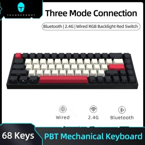 68 Bluetooth Mechanical Keyboard 2.4G USB Wireless Wired Gamer Keyboard Blue Switch for Gaming Keyboard RGB Backlit keyboards