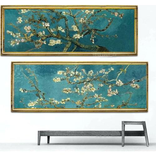Large Size Almond Blossom Flowers Paintings Reproductions On The Wall BedRoom Picture Wall Art Canvas Pictures For Living Room