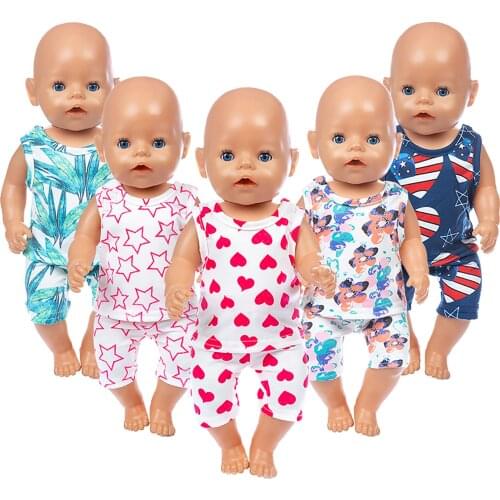 Leisure Home Suit Fit 17inch 43cm Doll Clothes Born Baby Suit For Baby Birthday Festival Gift