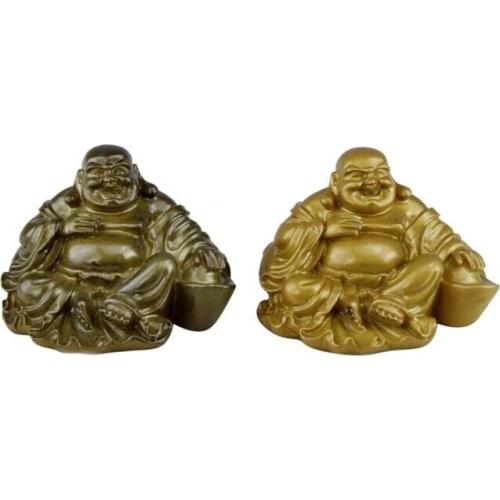 Creative design discoloration buddha statue Maitreya resin tea pet beautiful dahongpao tea set decoration