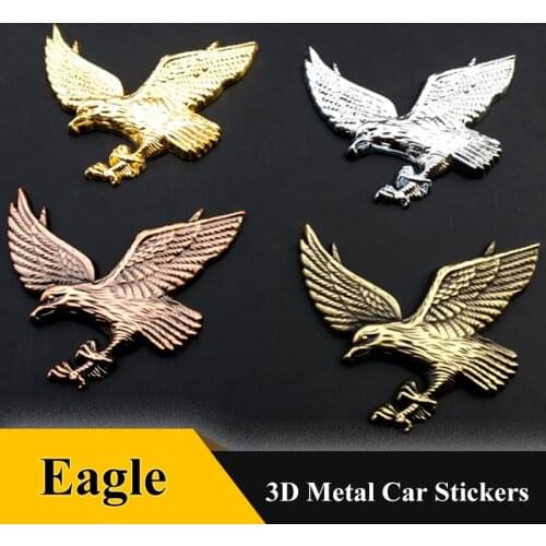 1pcs 3D Metal eagle wing Fender emblem Badge Car Sticker car styling For AUDI BMW Mercedes Benz volkswagen Dodge Hyundai KIA