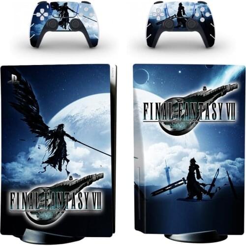 Final Fantasy PS5 Standard Disc Edition Skin Sticker Decal Cover for PlayStation 5 Console and Controllers PS5 Skin Sticker