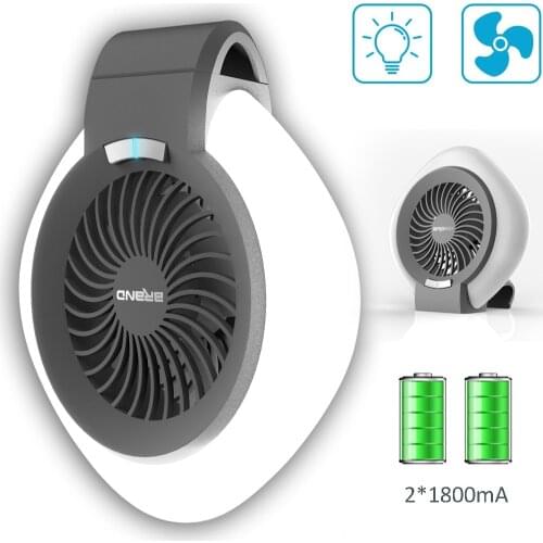 Novelty LED Camping Fan Light Creative Outdoor Portable Table Lamp USB Rechargeable 18650 Lithium Battery Tent Hanging Lights