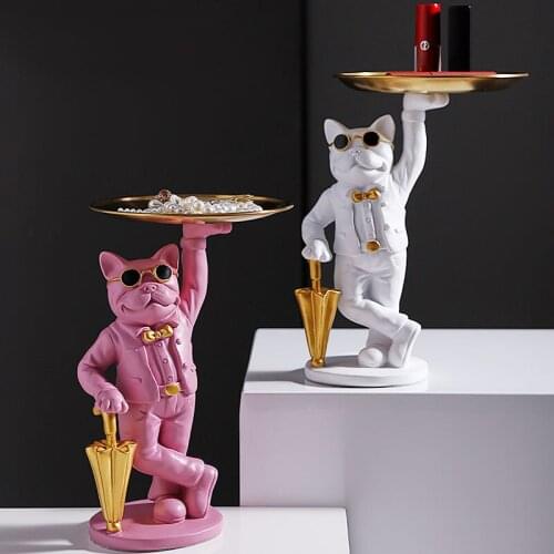 Trays Decorative Food Tray Kitchen Supplies Cake Stand Home Decoration Resin Sculpture Snack Cosmetics Jewelry Storage Box Gift