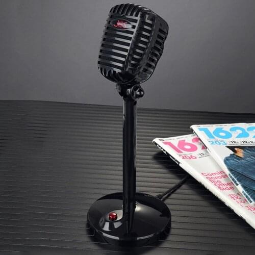 Professionnel Vintage Style Universal USB 3.5mm Desktop Microphone Meeting Office Gaming Mic