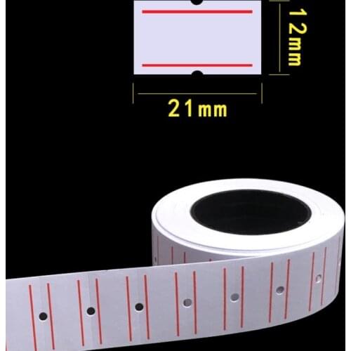 Self Adhesive Price Labels Paper Tag Sticker Single Row for Price Gun Labeller Grocery Office Supplies 21mmx12mm 10 Rolls