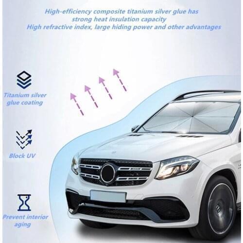 Foldable Car Windshield Sunshade UV Protection Parasol For Nissan Qashqai X-trail Tiida Juke Note Almera Teana Primera