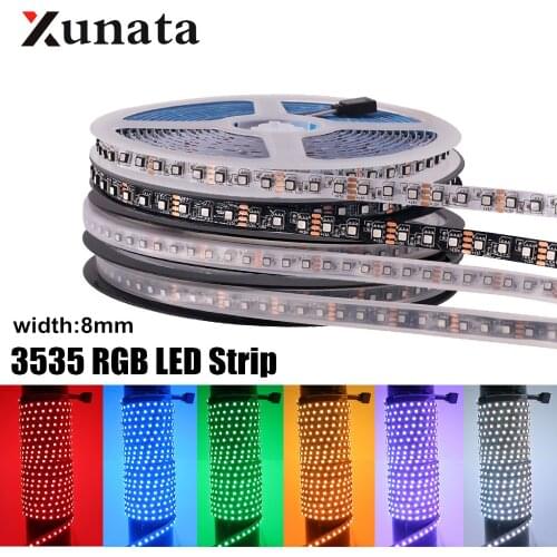 DC 12V RGB LED Strip Waterproof 3535 PCB width 8mm 60LEDs/m 120LEDs/m Indoor Lighting LED Light Strip