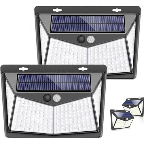 1 -10PCS 212 100 LED Solar Light Outdoor Solar Lamp PIR Motion Sensor Solar Powered Sunlight Street Light for Garden Decoration